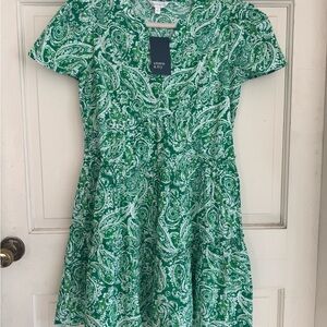 Crown & Ivy Green Paisley Mini Dress